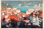 Yoshida Hiroshi (1876-1950) | Lugano (Rugano machi); together with a woodblock-printed colour block process set | Taisho period, early 20th century