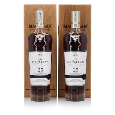 View full screen - View 1 of Lot 29. The Macallan 25 Year Old Sherry Oak 43.0 abv NV (2 Bottles 70cl).