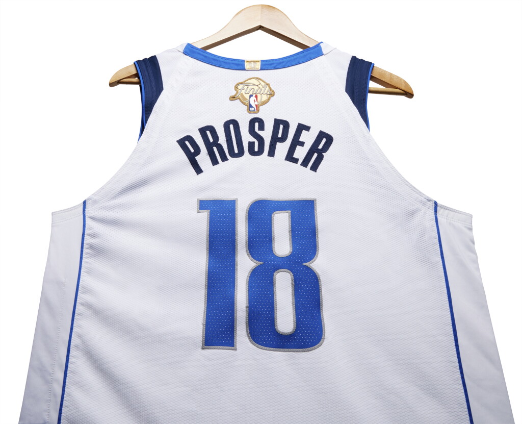 View full screen - View 1 of Lot 34. Olivier-Maxence Prosper Dallas Mavericks 2024 NBA Finals Game Worn Association Edition Jersey | Game 2.
