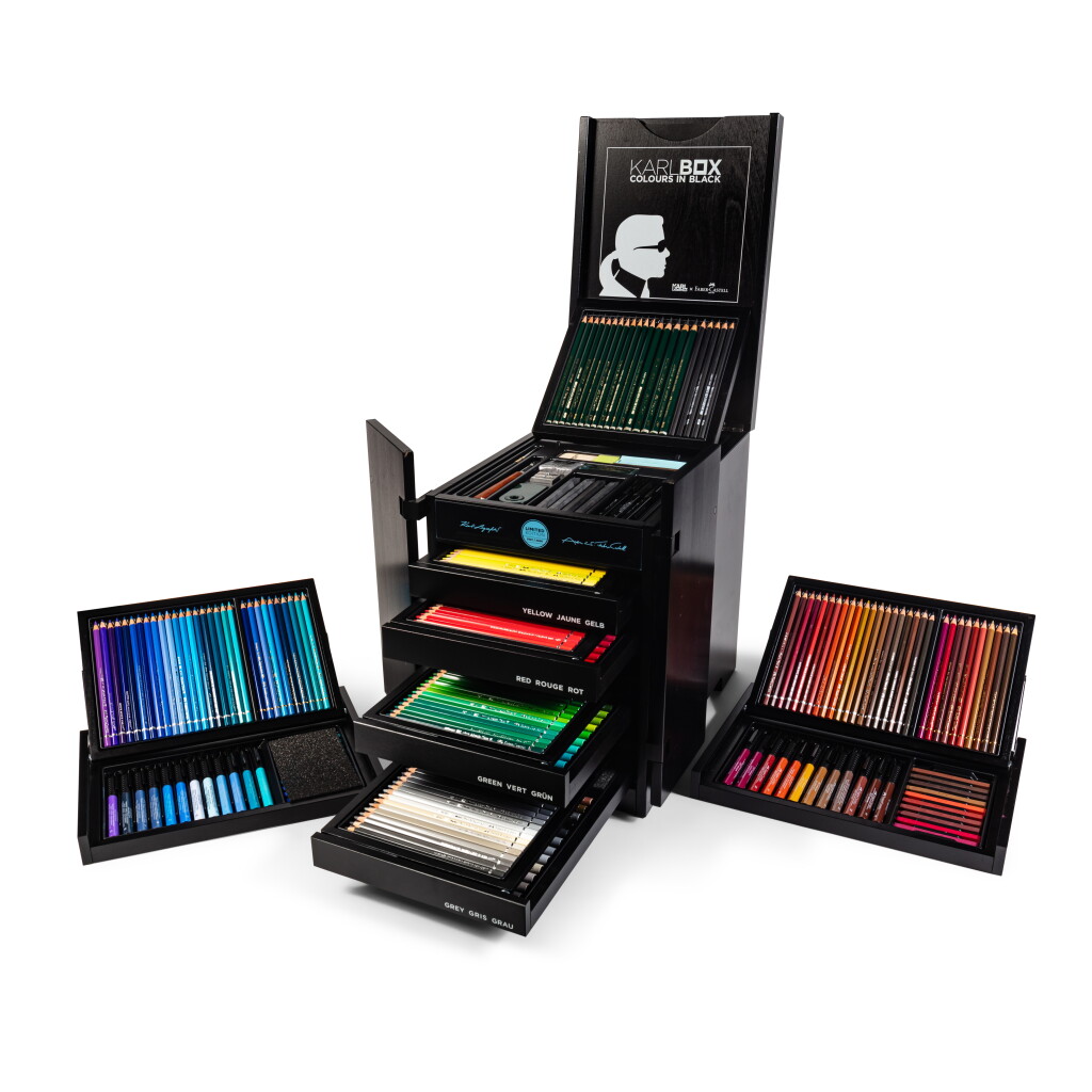 View full screen - View 1 of Lot 127. Karlbox Colours in black, Karl Lagerfeld & Faber Kastel.