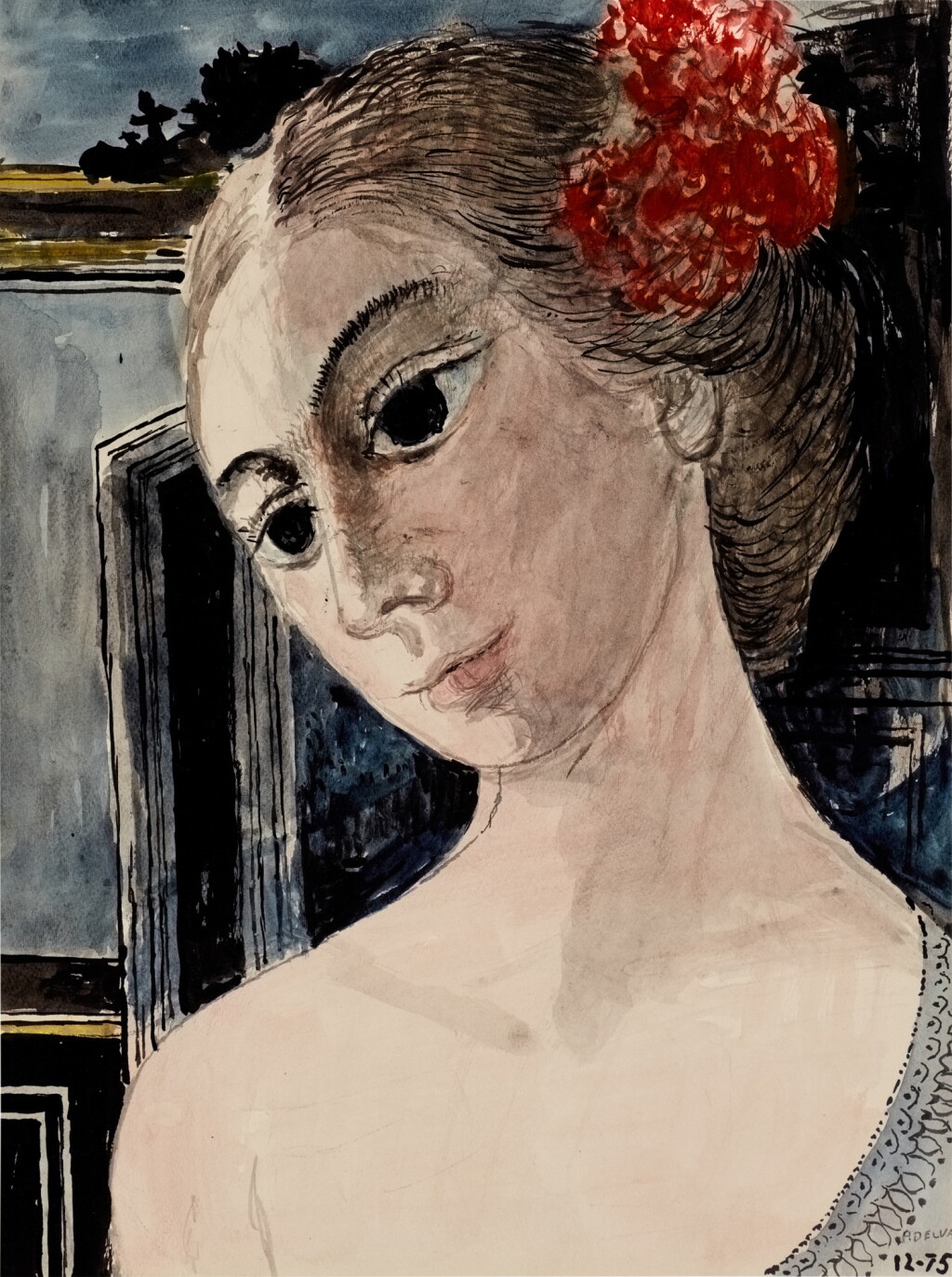 View full screen - View 1 of Lot 183. Femme à la fleur.