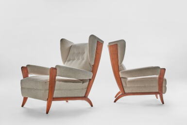 View full screen - View 1 of Lot 190. A Rare Pair of Armchairs.