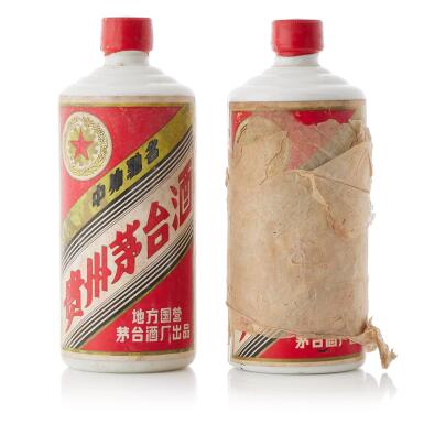 View full screen - View 1 of Lot 5045. 1983-1986時期"五星牌"貴州茅台酒 (地方國營) Kweichow Five Star Moutai (Local State-run) circa 1983-1986 (1 BT54).