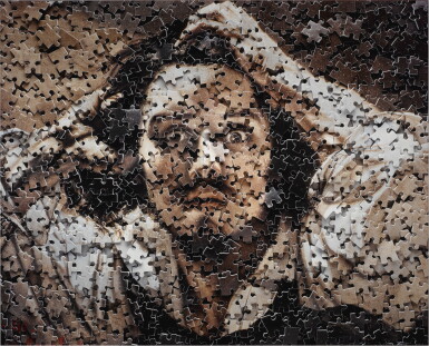 View full screen - View 1 of Lot 34. VIK MUNIZ | SELF-PORTRAIT (THE DESPERATE MAN), AFTER COURBET (FROM GORDIAN PUZZLES).