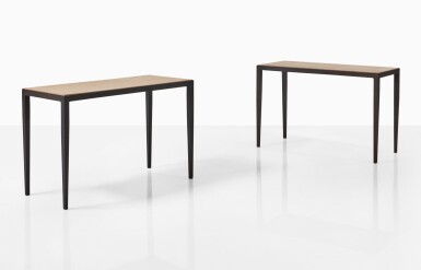 View full screen - View 1 of Lot 75. JEAN-MICHEL FRANK | PAIR OF LOW TABLES.