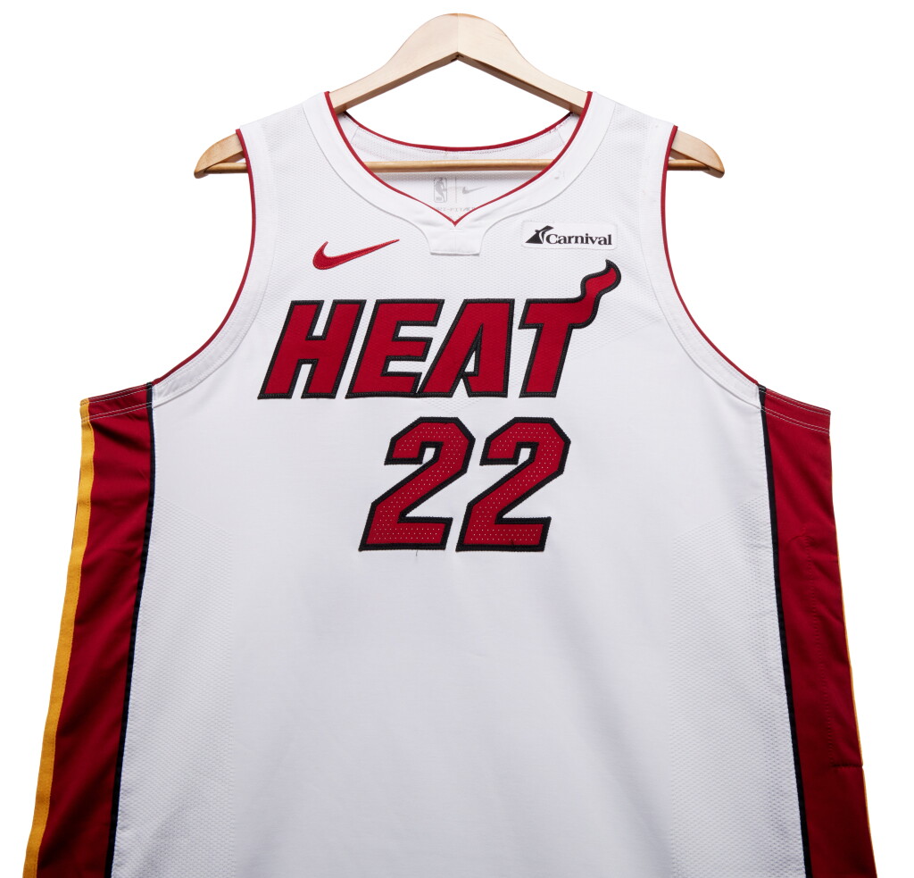 View full screen - View 1 of Lot 166. Jimmy Butler Miami Heat 2023-2024 Game Worn Association Edition Jersey.