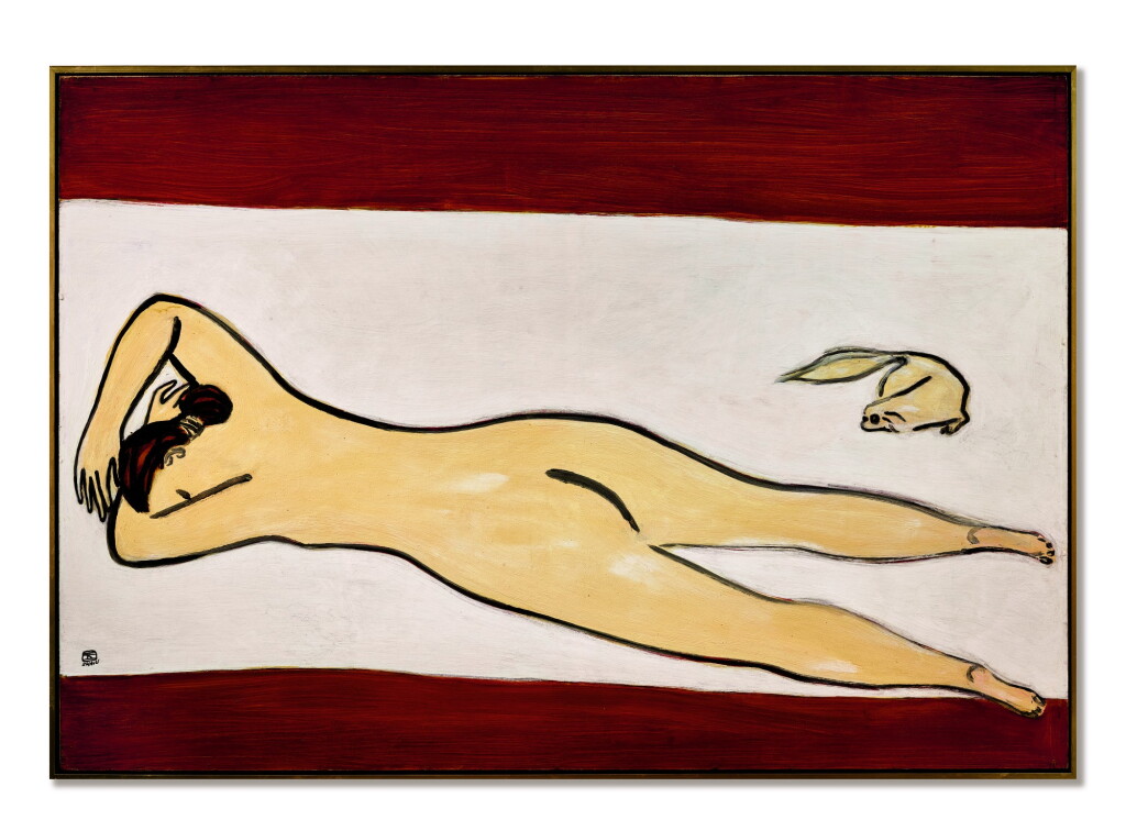 View full screen - View 1 of Lot 8004. Sanyu 常玉 | Nu avec un pékinois 裸女與北京狗.