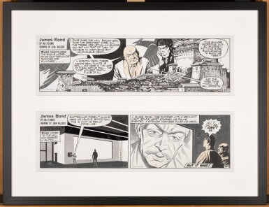 View full screen - View 1 of Lot 159. John McClusky | Two original illustrations for the You Only Live Twice strip cartoon, Daily Express, 1965.