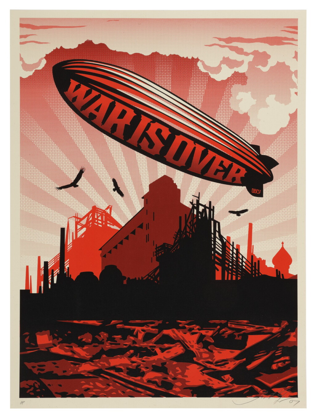 View full screen - View 1 of Lot 24. WAR IS OVER.