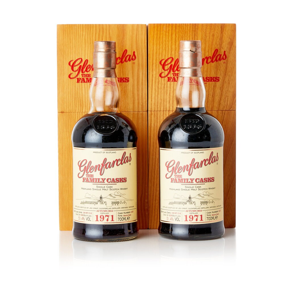 View full screen - View 1 of Lot 1542. Glenfarclas Family Cask #147 51.4 abv 1971 (2 BT70).