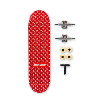 View full screen - View 1 of Lot 809. Louis Vuitton x Supreme | Monogram Skateboard Deck.