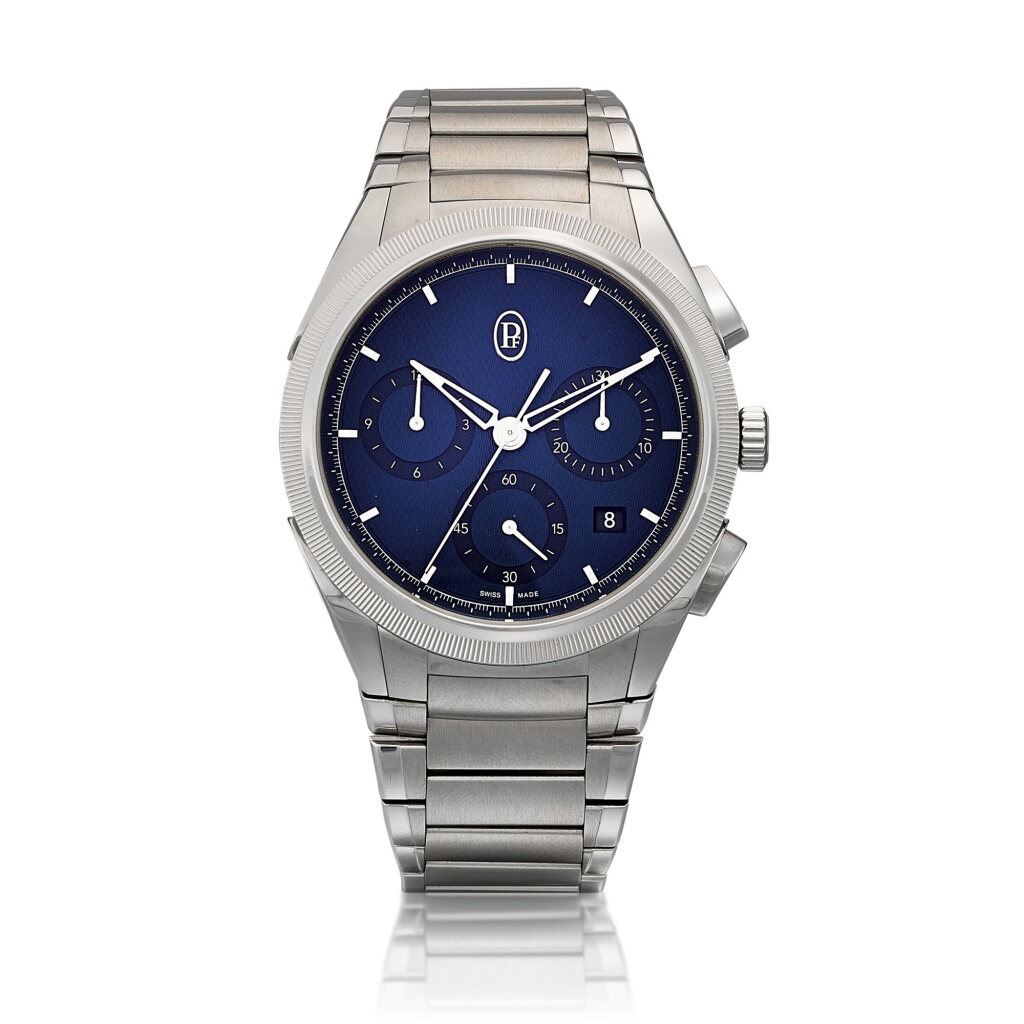 View full screen - View 1 of Lot 8048. Tonda PF Chronograph, Reference PFC915-1020001-100182 | A stainless steel chronograph wristwatch with date and bracelet, Circa 2022 | 帕瑪強尼 | Tonda PF Chronograph 型號PFC915-1020001-100182 | 精鋼計時鏈帶腕錶,備日期顯示,約2022年製.