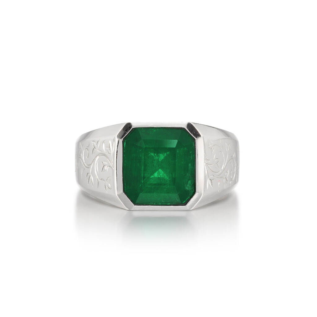 View full screen - View 1 of Lot 89. Emerald Ring.