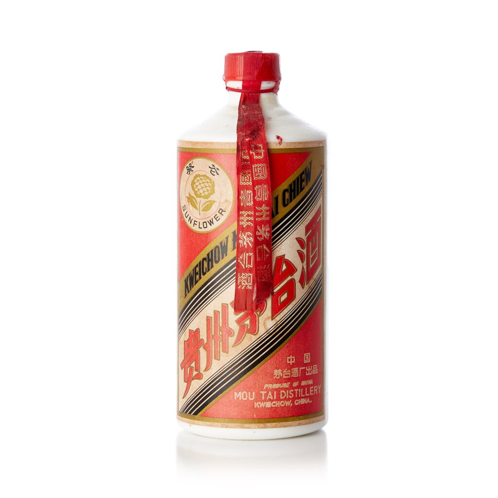 View full screen - View 1 of Lot 1163. 1970年代初“葵花牌”貴州茅台酒 “Sun Flower” Kweichow Moutai Early 1970's Circa 54.0 abv (1 BT50).