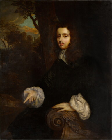 View full screen - View 1 of Lot 42. Portrait of a gentleman, three-quarter-length, traditionally identified as Robert Boyle (1627–1691).