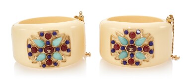 View full screen - View 1 of Lot 133. PAIR OF CUFFS , CHANEL.
