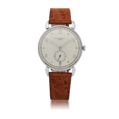 View full screen - View 1 of Lot 358. REF 1461 STAINLESS STEEL WRISTWATCH WITH FANCY LUGS MADE IN 1944.