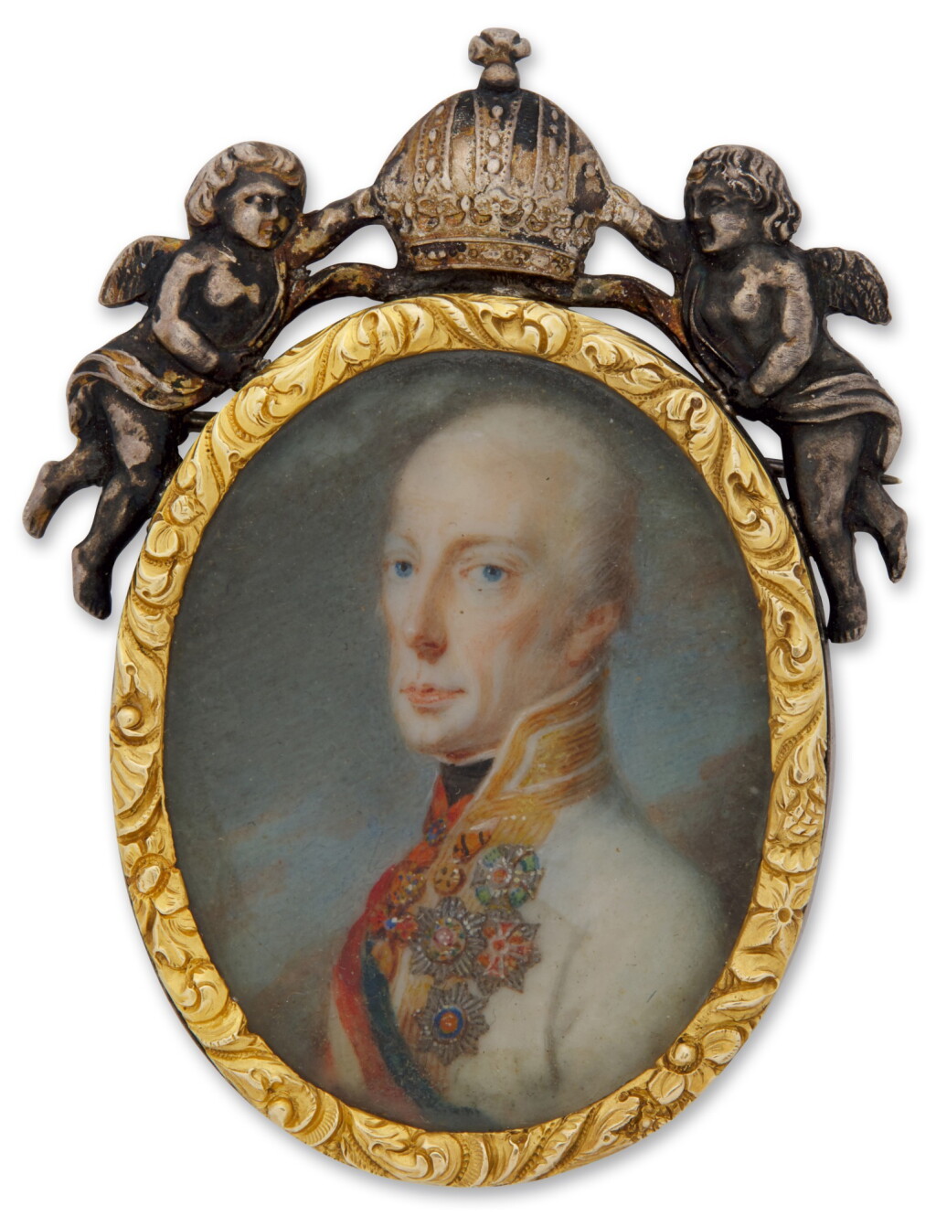 View full screen - View 1 of Lot 496. Portrait of Emperor Francis I of Austria (1768-1835), circa 1820.