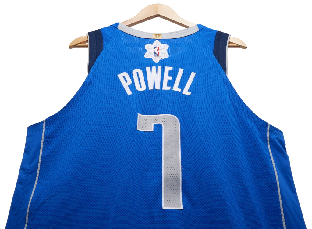 View full screen - View 1 of Lot 109. Dwight Powell ‘Christmas Day’ Dallas Mavericks 2023-2024 Game Worn Icon Edition Jersey.