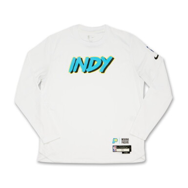 View full screen - View 1 of Lot 78. Tony Bradley Indiana Pacers 2024-2025 City Edition Warmup Set.