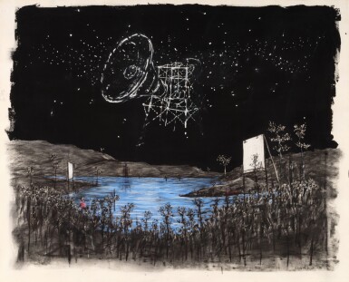 View full screen - View 1 of Lot 492. Untitled (Night Drawing from the Video Another Country) .