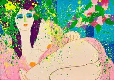 View full screen - View 1 of Lot 903. Walasse Ting 丁雄泉 | Lazy afternoon 慵懶的午後.