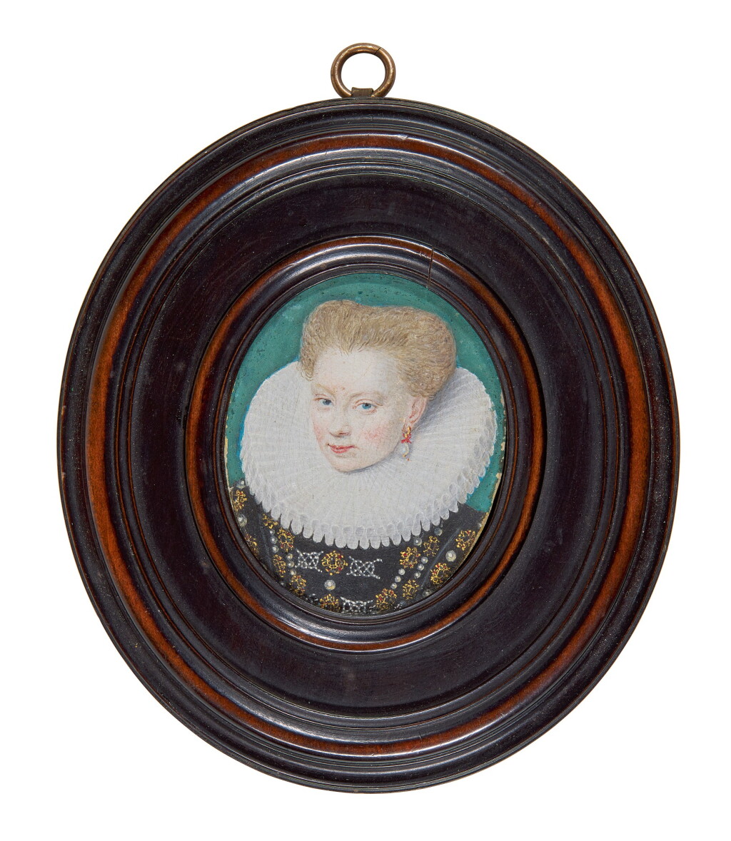 View full screen - View 1 of Lot 126. ATTRIBUTED TO BENJAMIN FOULON | Portrait of a lady, traditionally identified as Catherine, Princess of Cleves (1548-1633), circa 1585 .