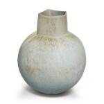 A Monumental Globular Pot with Square Neck