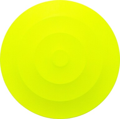 View full screen - View 1 of Lot 536. Josh Sperling 喬希‧斯博林 | Untitled (Bullseye 1305, Fluorescent Yellow) 無題(靶心1305,熒光黃).
