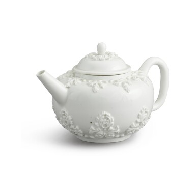 View full screen - View 1 of Lot 65. An early Meissen white teapot and cover, circa 1715-20.