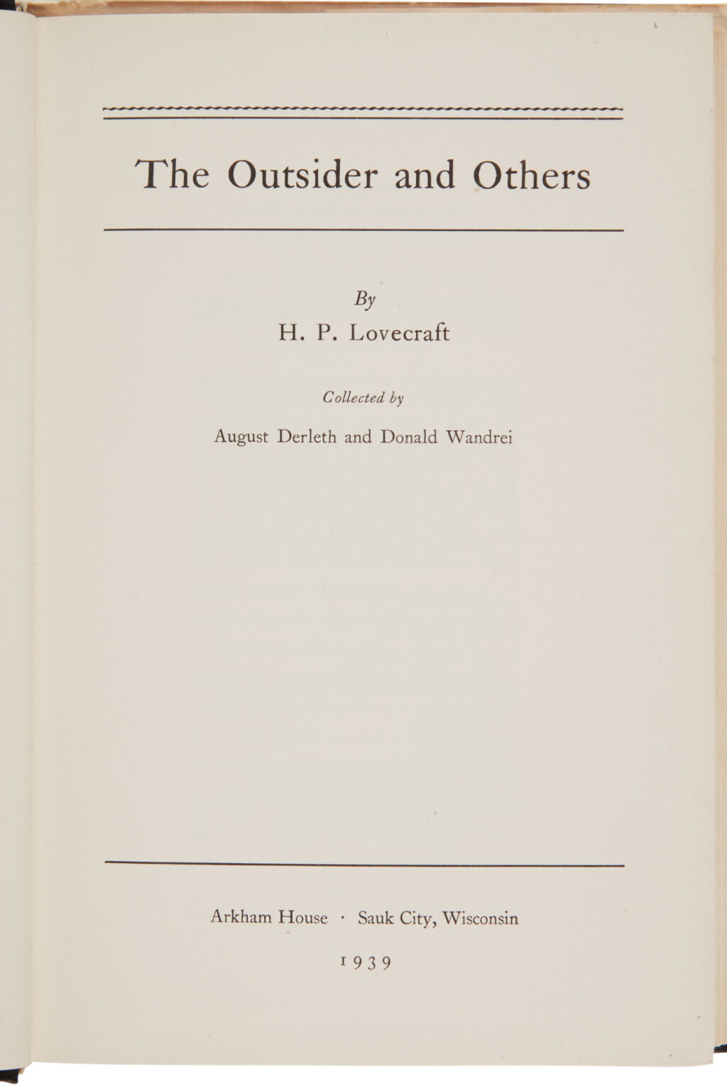 Voir en plein écran - Voir 1 du lot 34. Lovecraft, H.P. | That is not dead which can eternal lie, And with strange aeons even death may die..