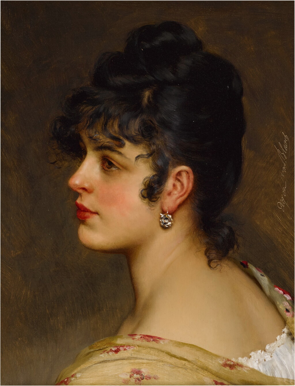 View full screen - View 1 of Lot 230. Portrait of an Italian Young Woman.