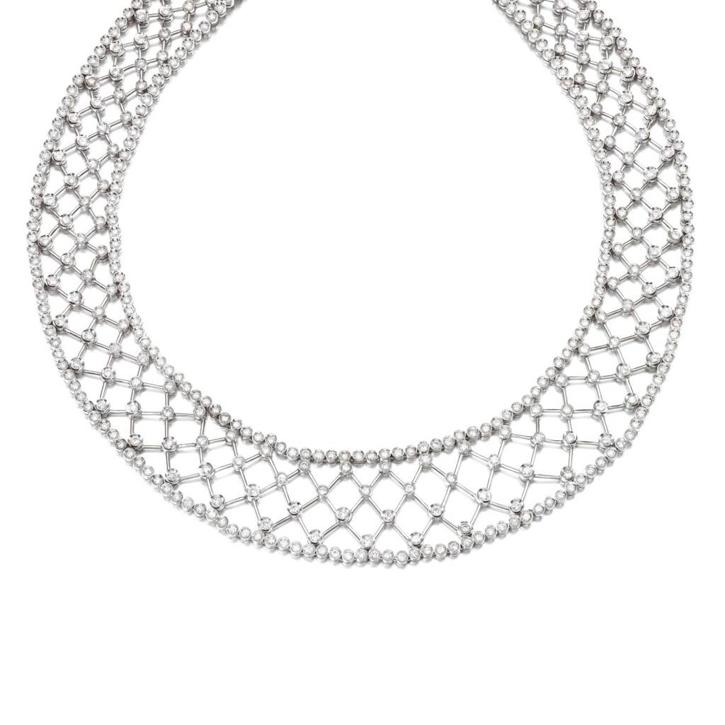 View full screen - View 1 of Lot 161. DIAMOND NECKLACE.