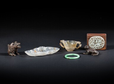 View full screen - View 1 of Lot 132. A group of six scholar's implements, Ming - Qing dynasty.