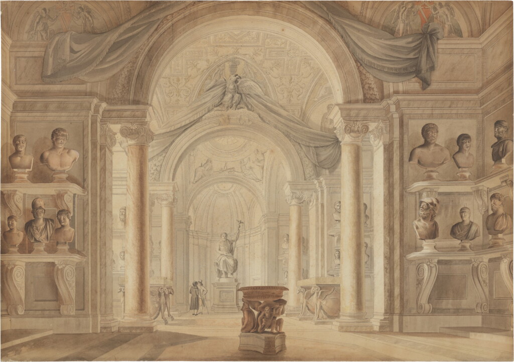 View full screen - View 1 of Lot 244. The Galleria dei Busti of the Museo Pio Clementino.
