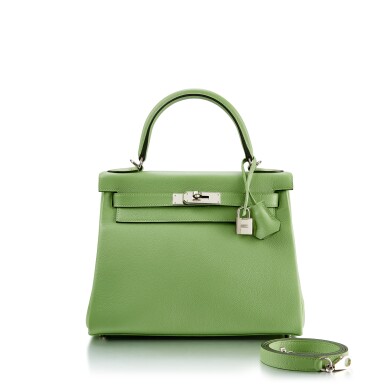 View full screen - View 1 of Lot 1012. Vert Criquet Evercolor Kelly 28 Retourne Palladium Hardware, 2021 .