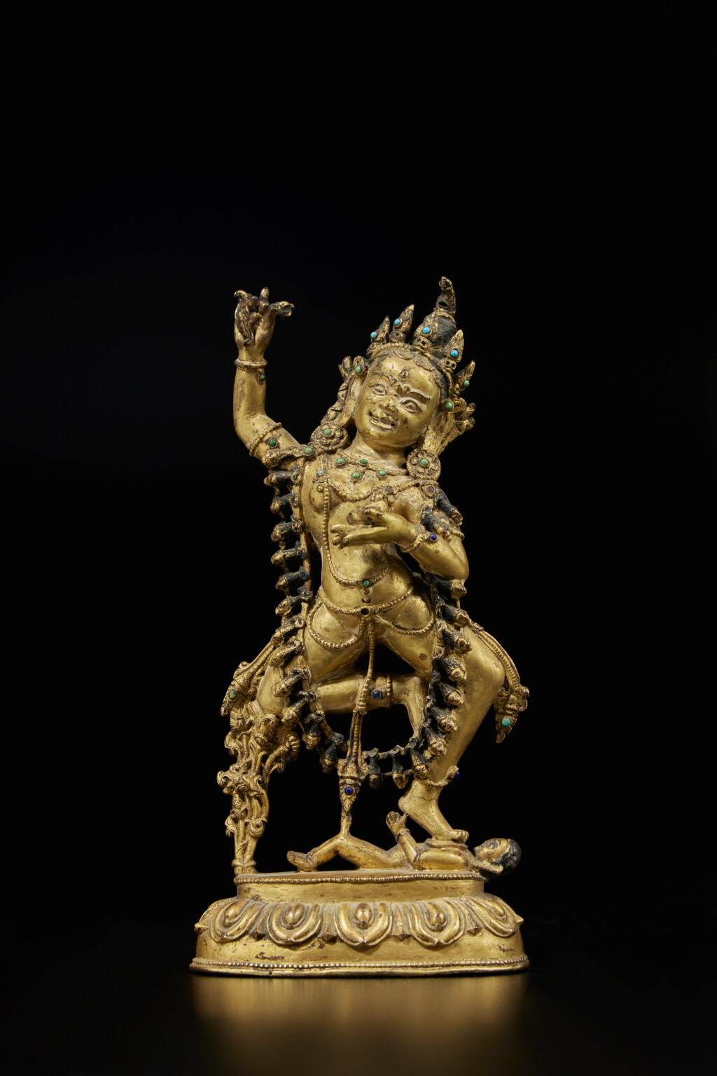 View full screen - View 1 of Lot 805. A gilt-bronze figure of Vajrayogini, Tibet, 15th century.