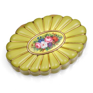 View full screen - View 1 of Lot 1131. Two oval gold and enamel snuff boxes for the Ottoman Market, Geneva, circa 1830.