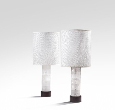 View full screen - View 1 of Lot 150. Paire de lampes, commande spéciale.