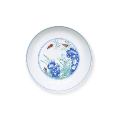 View full screen - View 1 of Lot 7. A doucai 'narcissus' dish, Mark and period of Yongzheng.