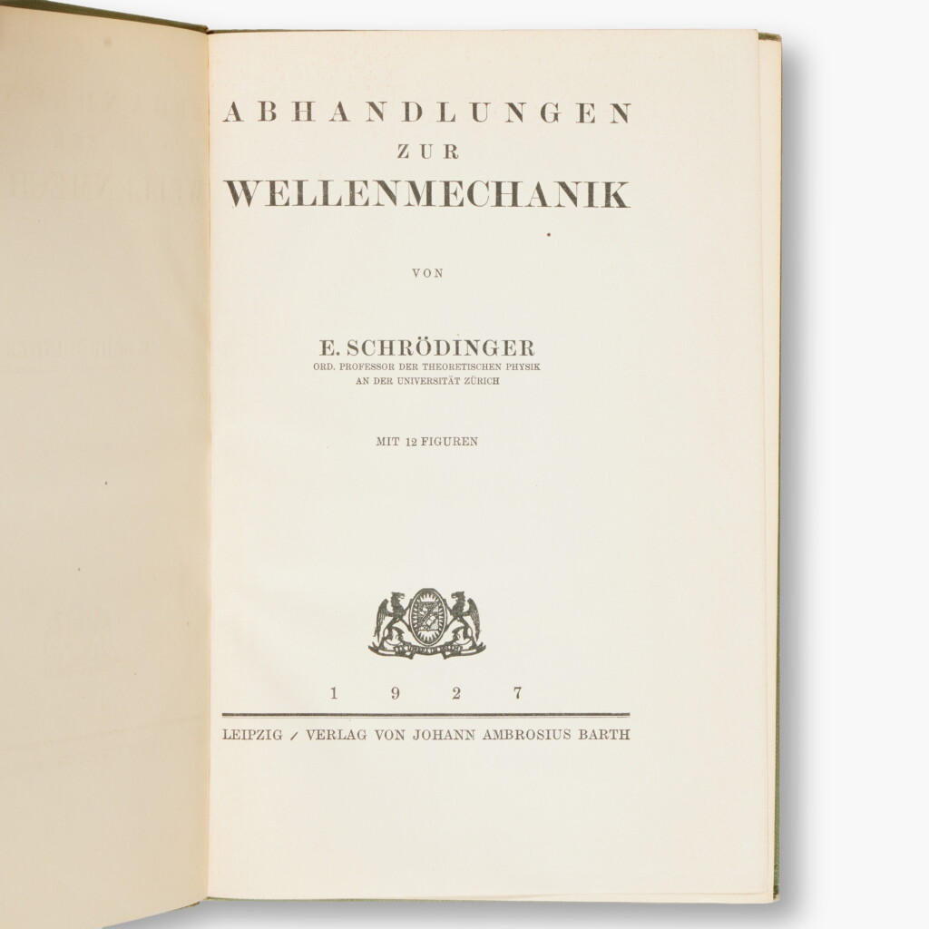 View full screen - View 1 of Lot 148. Schroedinger, Erwin | Abhandlungen zur Wellenmechanik, Leipzig, 1927, first collected edition .