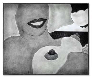 View full screen - View 1 of Lot 12. 3-D Illuminated Drawing - Nude 1966 for Great American Nude #84.