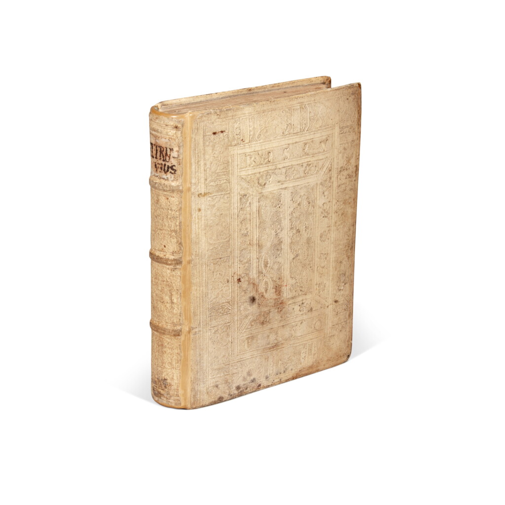View full screen - View 1 of Lot 330. Vitruvius, De architectura libri X, Strassburg, 1550, contemporary pigskin dated 1550.