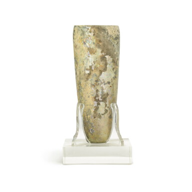 View full screen - View 1 of Lot 288. A glass tubular cup, Central Asia or China, Han dynasty.