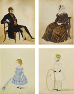ENGLISH SCHOOL, 19TH CENTURY | GROUP OF FAMILY PORTRAITS OF RICHARD AND ANNE WINNIATT AND CHILDREN JOHN AND LOWISA