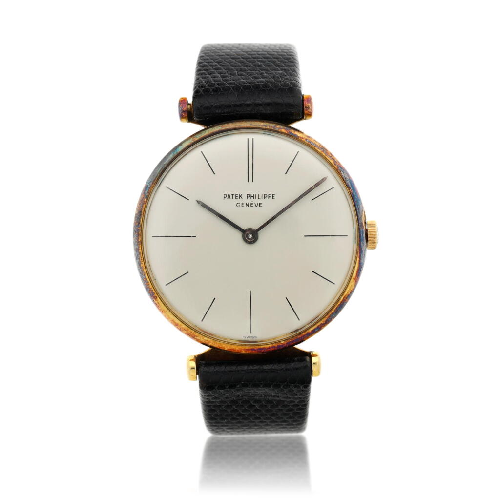 View full screen - View 1 of Lot 74. Reference 2592 A yellow gold wristwatch, Circa 1960.