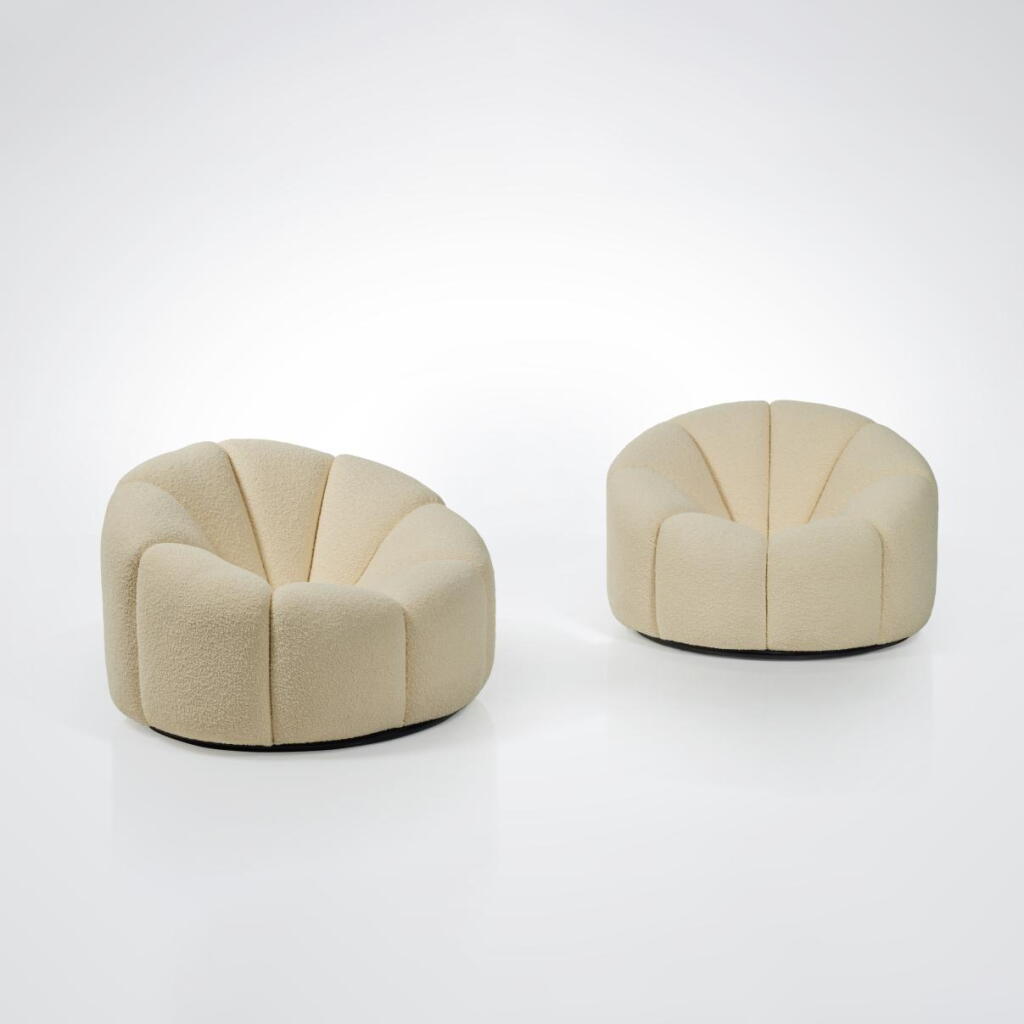 View full screen - View 1 of Lot 565. Pair of "Alpha" Club Chairs.