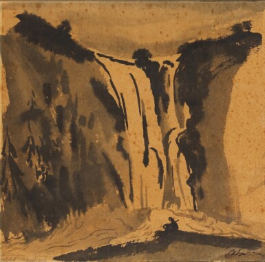 View full screen - View 1 of Lot 40. BERNARD LEACH (1887–1979), JAPANESE WATERFALL | 20TH CENTURY.