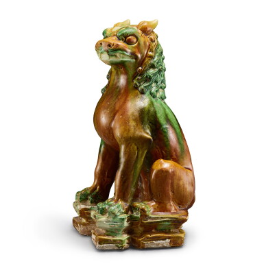 View full screen - View 1 of Lot 803. A magnificent sancai-glazed figure of a lion Tang dynasty | 唐 三彩坐獅.