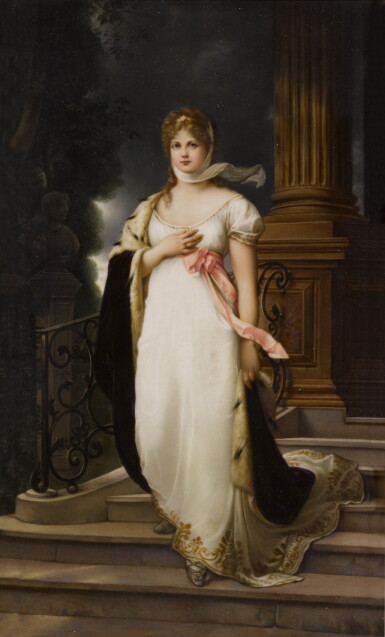 View full screen - View 1 of Lot 231. A Berlin (K.P.M.) Rectangular Plaque, 'Queen Louise', Late 19th Century.